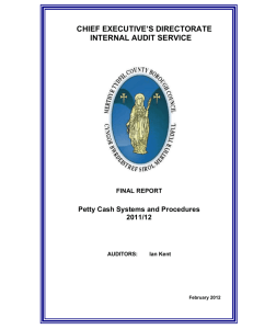 Petty Cash Systems and Procedures Audit 2011