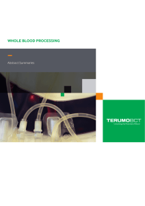 Abstract Summary Book for Whole Blood Processes