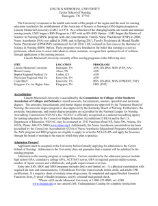 Caylor School of Nursing Fact Sheet