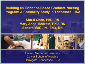 Graduate Nursing Program Feasibility Study in Tennessee