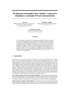 Deciphering subsampled data: adaptive compressive sampling as a