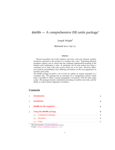 siunitx — A comprehensive (SI) units package