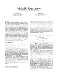 Path-Sensitive Resource Analysis Compliant with Assertions