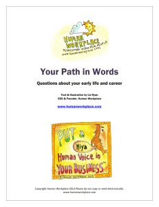 Your Path in Words