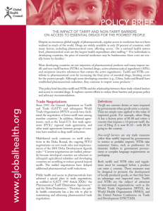 The impact of tariff and non-tariff barriers on access to essential