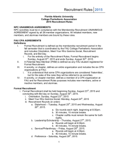 Recruitment Rules 2015 - Florida Atlantic University