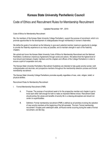 Code of Ethics and Rules for Membership Recruitment