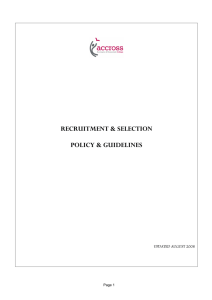 recruitment & selection policy & guidelines