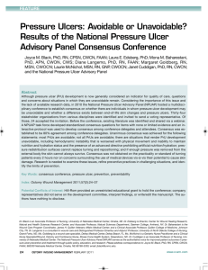Avoidable or Unavoidable? - National Pressure Ulcer Advisory Panel