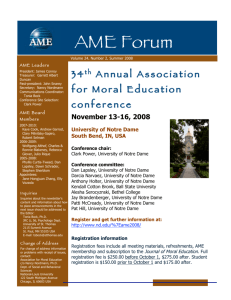 AME Forum - The Association for Moral Education