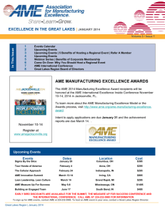 AME MANUFACTURING EXCELLENCE AWARDS