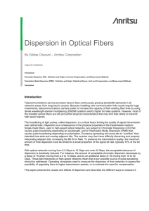 Dispersion in Optical Fibers