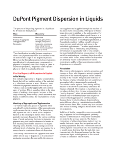 DuPont Pigment Dispersion in Liquids