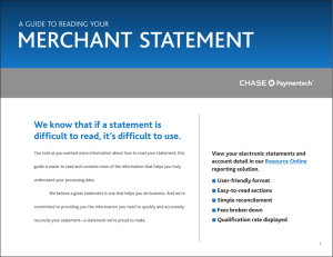 Merchant Statement Guide