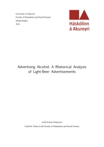 Advertising Alcohol: A Rhetorical Analysis of Light-Beer