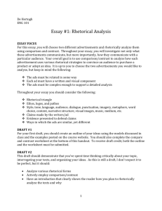 Essay #1: Rhetorical Analysis