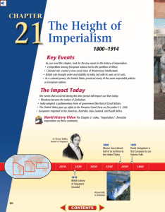 Chapter 21: The Height of Imperialism, 1800-1914
