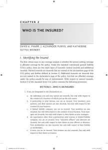 Chapter 2: Who is The Insured?