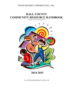 HALL COUNTY COMMUNITY RESOURCE HANDBOOK 2014-2015