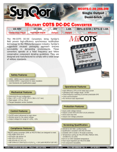 military cots dc‑dc converter