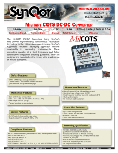 MILITARY COTS DC‑DC CONVERTER