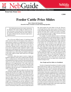 Feeder Cattle Price Slides - University of Nebraska–Lincoln