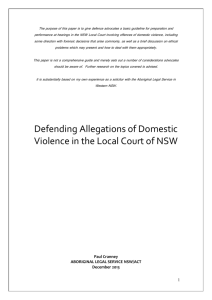 Defending Allegations of Domestic Violence in the Local Court of NSW