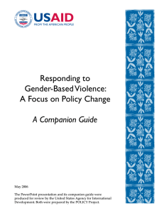 Responding to Gender-Based Violence: A Focus