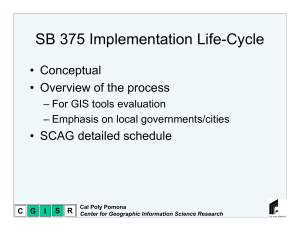 SB 375 Implementation Life-Cycle