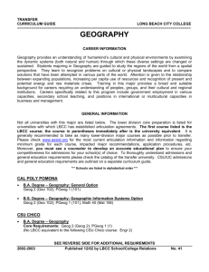 geography - Articulation - Long Beach City College