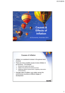 Causes & Effects of Effects of Inflation