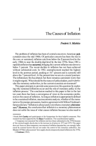 The Causes of Inflation - Federal Reserve Bank of Kansas City
