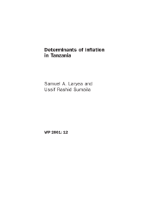 Determinants of inflation in Tanzania
