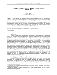 underlying factors of persistent inflation in romania