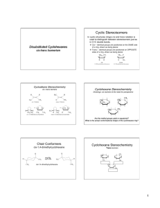 Cyclohexane Stereochemistry