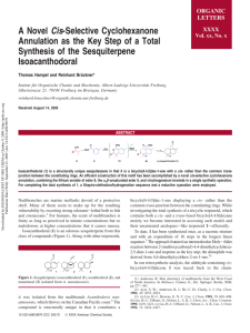A Novel Cis-Selective Cyclohexanone Annulation as the Key Step of