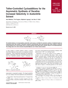 Increased Selectivity in Acetonitrile Solvent