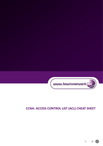 CCNA: ACCESS CONTROL LIST (ACL) CHEAT SHEET