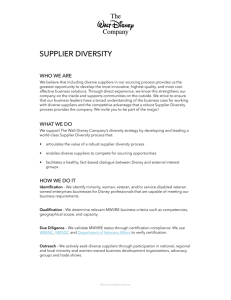 Supplier Diversity for The Walt Disney