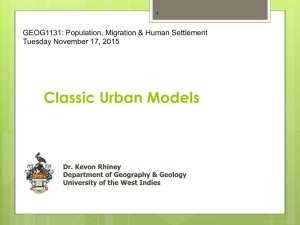 Classic Urban Models - Caribbean Societies