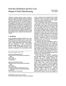 Firm-size distribution and price-cost margins in Dutch manufacturing