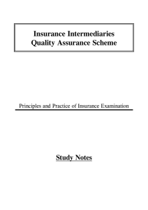 Study Notes for Principles & Practice of Insurance