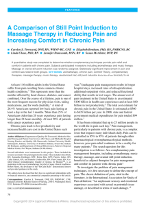 A Comparison of Still Point Induction to Massage Therapy in