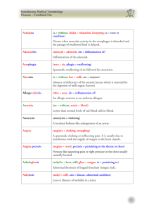 1 Introductory Medical Terminology Diseases – Combined List