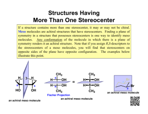 Structures Having More Than One Stereocenter