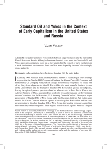 Standard Oil and Yukos in the Context of Early Capitalism in the