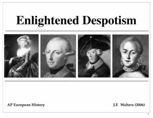 Enlightened Despotism - New Hartford Central Schools