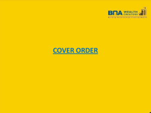 COVER ORDER
