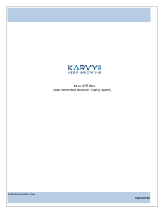 Karvy NEST Web (Next Generation Securities