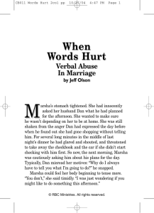 When Words Hurt - Verbal Abuse in Marriage